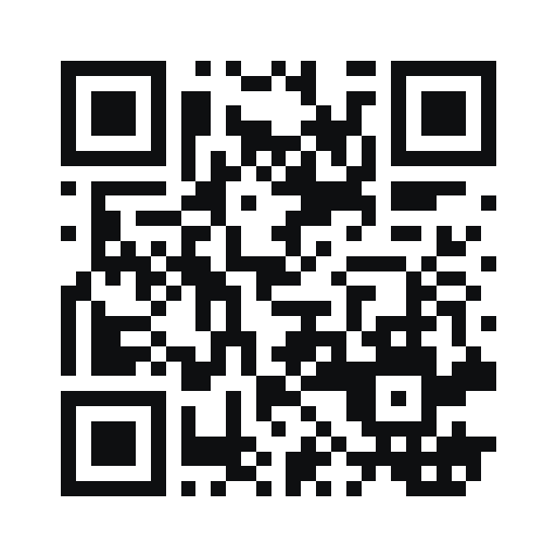 A sharp, high-contrast professional QR code on a pristine white card